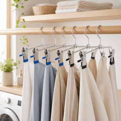 2pcs Space-Saving Pants Hangers Multi-functional Bras Hangers Portable Clothes Rack Home Storage