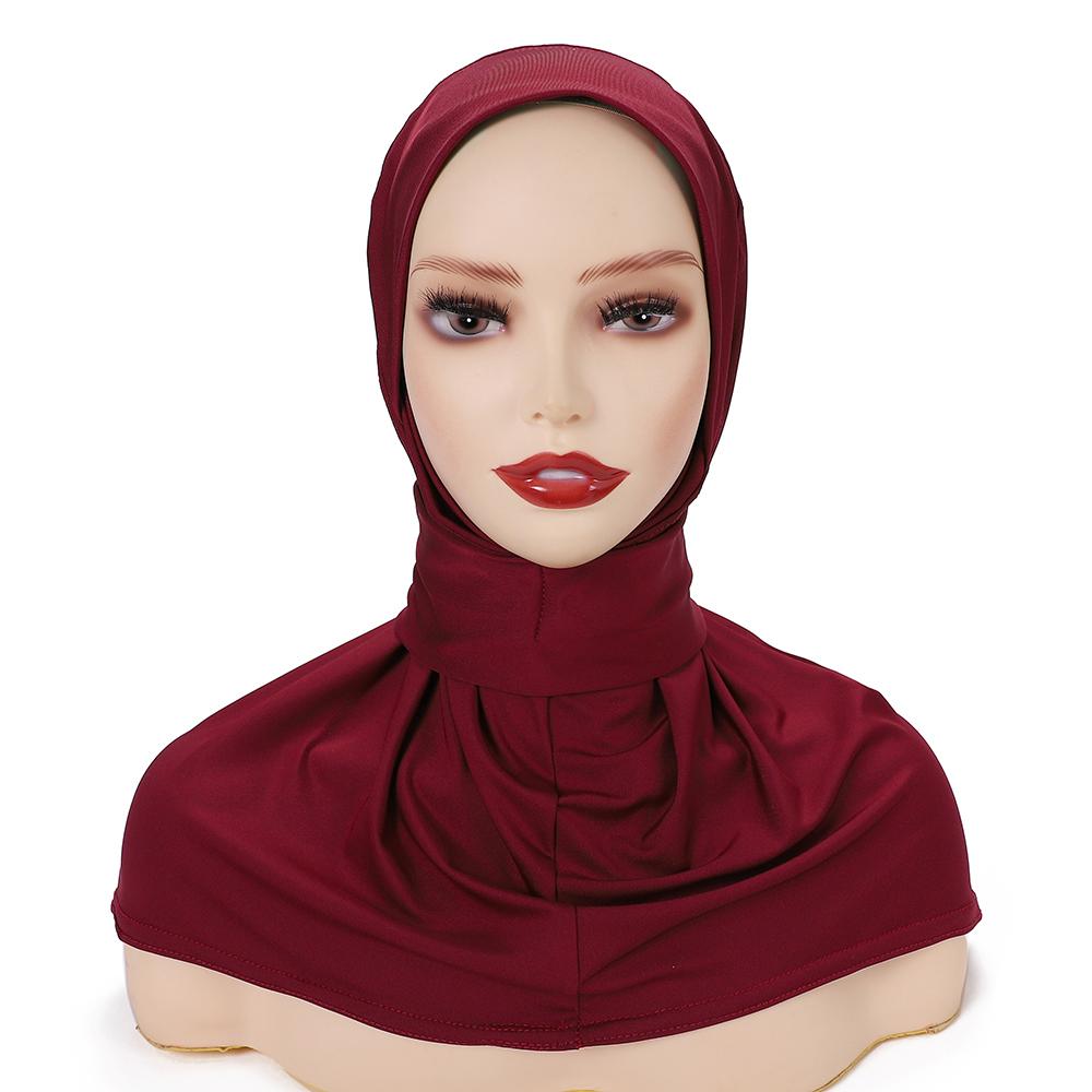 Готов к носке Мгновенный хиджаб для дам, девушек, женщин С завязками сзади, пуговицами Премиум качества Джерси Шарф