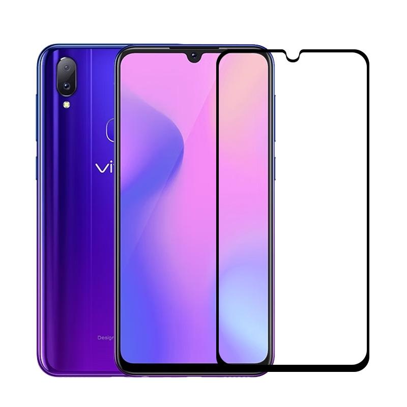 Совместимое закаленное защитное стекло для Vivo Z3/Z3i V1813BA/BT с черным краем – HD, защита от падений.