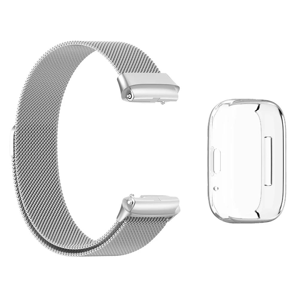 Ремешок для Xiaomi Redmi Watch 3 Active/3 Lite с мягким ТПУ-чехлом и защитой экрана, сменный металлический миланский магнитный ремешок