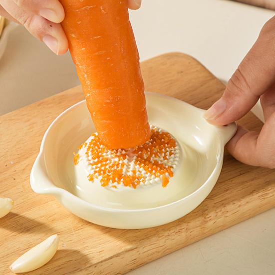 2Pcs Ceramic Grater Plate Set Ceramic Ginger Garlic Grater Plates