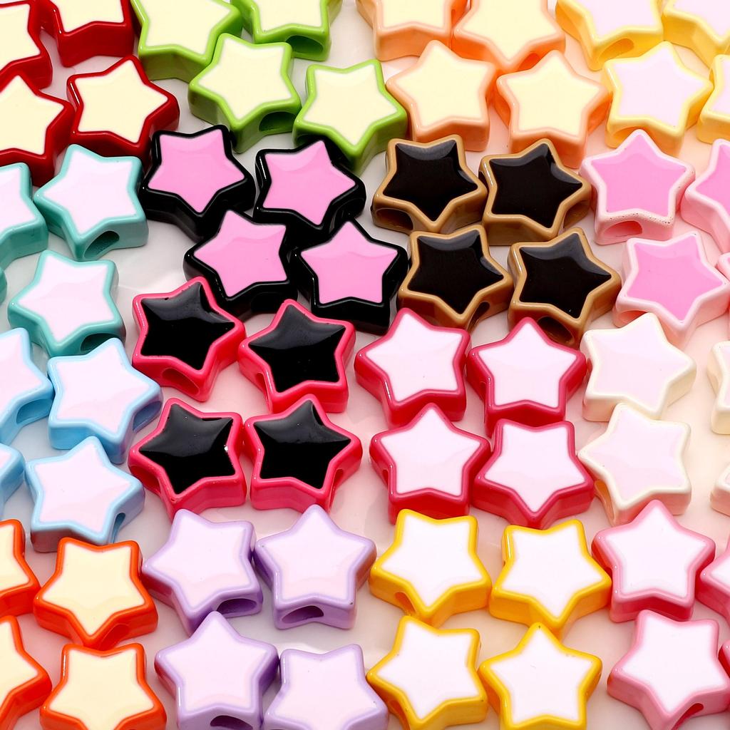 2 шт. Акриловые бусины-пентаграммы для изготовления своими руками ожерелья, браслета, серег, ювелирных изделий, аксессуары для рукоделия