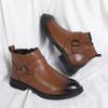 Winter Vintage Men's Ankle Boots High Quality Men's Genuine Leather Boots Thick Sole Business Short Boots Classic Chelsea Boots