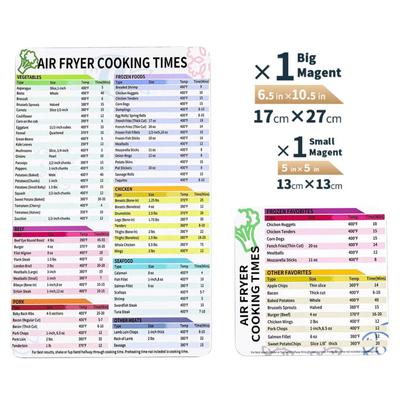  Набор магнитных шпаргалок для фритюрницы Аксессуары для фритюрницы Набор времени приготовления