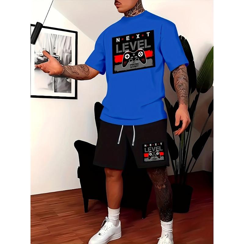 Мужской повседневный комплект одежды, желтая футболка с принтом утки и пляжные шорты, летние уличные модные спортивные шорты с короткими рукавами