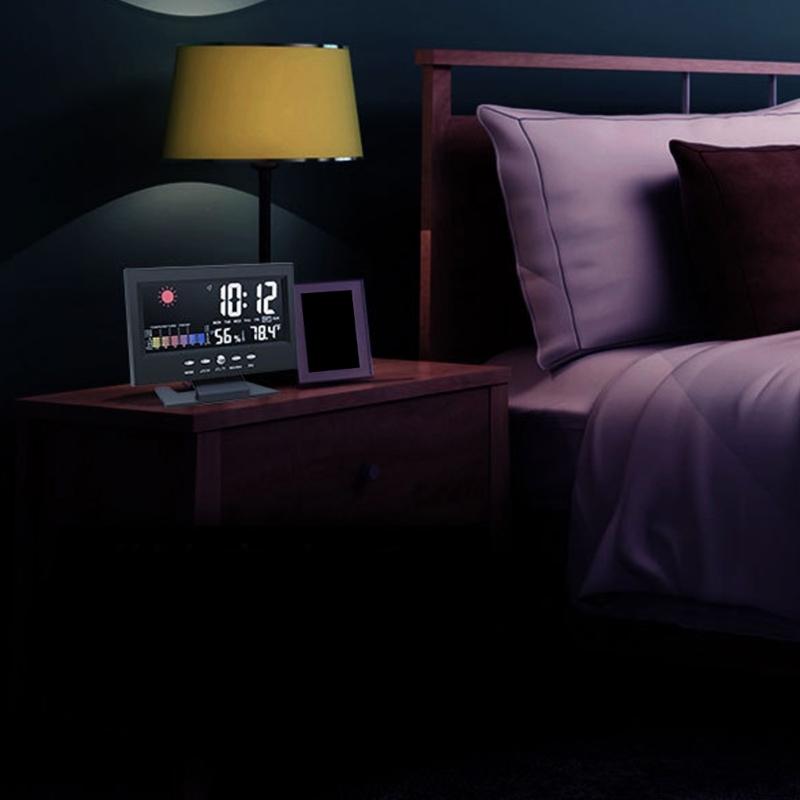 Настенный настольный цифровой гигрометр-термометр, метеостанция с индикатором уровня комфорта и оповещением о тренде температуры