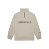 Fear of God Essentials Свитшот с полумолнией из флиса FW20 Унисекс Топы Оливковый FOG-FW20-200