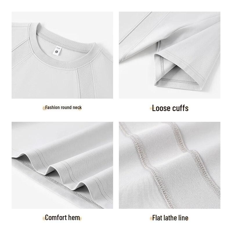 ROMON Men's Ice-Feel Lyocell & Cotton Short-Sleeve T-Shirt