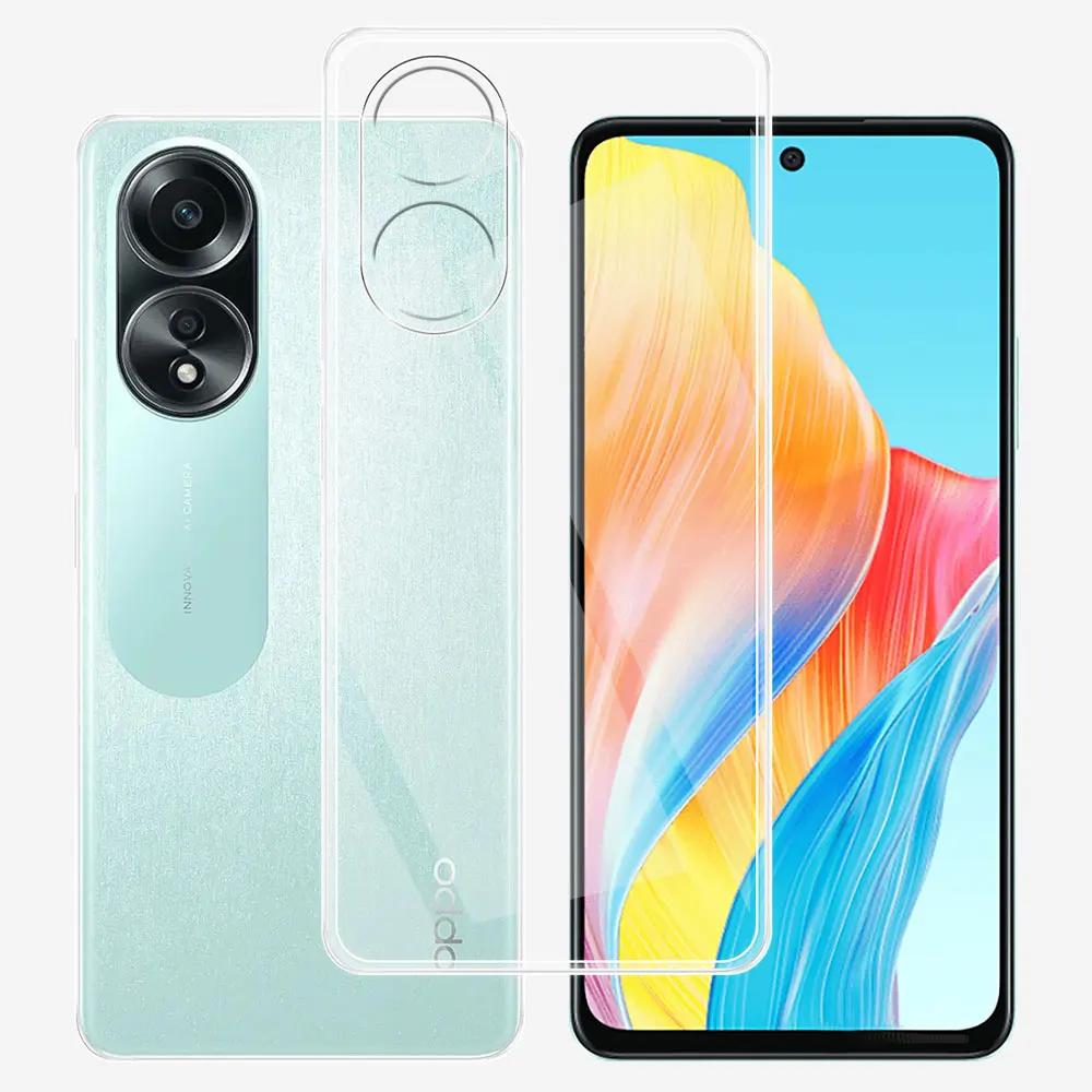 For Oppo A58 4G Case Clear Silicone Soft TPU Phone Case Cover For OPPO A78 A98 5G Shockproof Coque For Oppo A58 A58X 5G Fundas