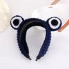 Knitted Animal for Frog Headwear Cartoon Big Eyes Hairband Cute Photo Props Fancy Dress Halloween Cosplay Accessories