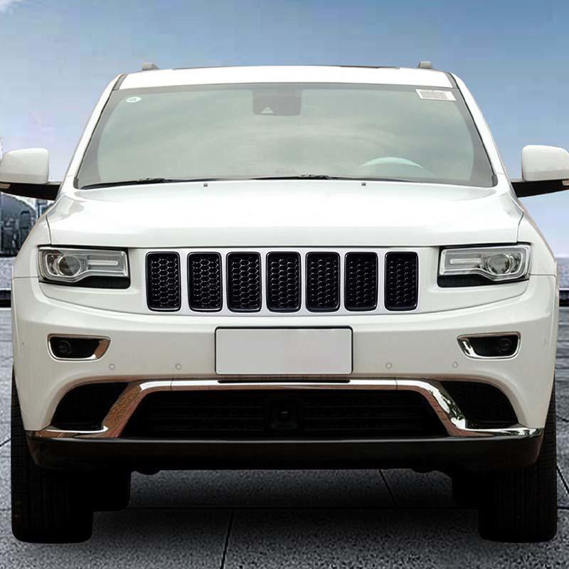 ABS Car Grille Cover Decoration Stickers  For Jeep Grand Cherokee 2014-2016 Car Exterior Accessories