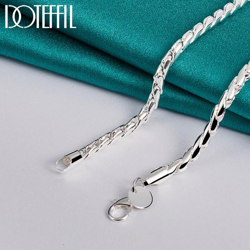 925 Sterling Silver 20 Inch 4mm Snake Chain Necklace Fashion Jewelry