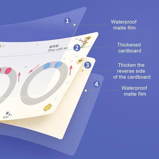 Детская книга для обучения управлению ручкой с ластиком для ручек, многоразовая, для дошкольников, для раннего обучения письму, для отработки навыков письма, для мальчиков и девочек, подарок