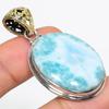 Подарочный кулон из чистого серебра 925 пробы Natural Republic Ларимар 2 дюйма l5j79