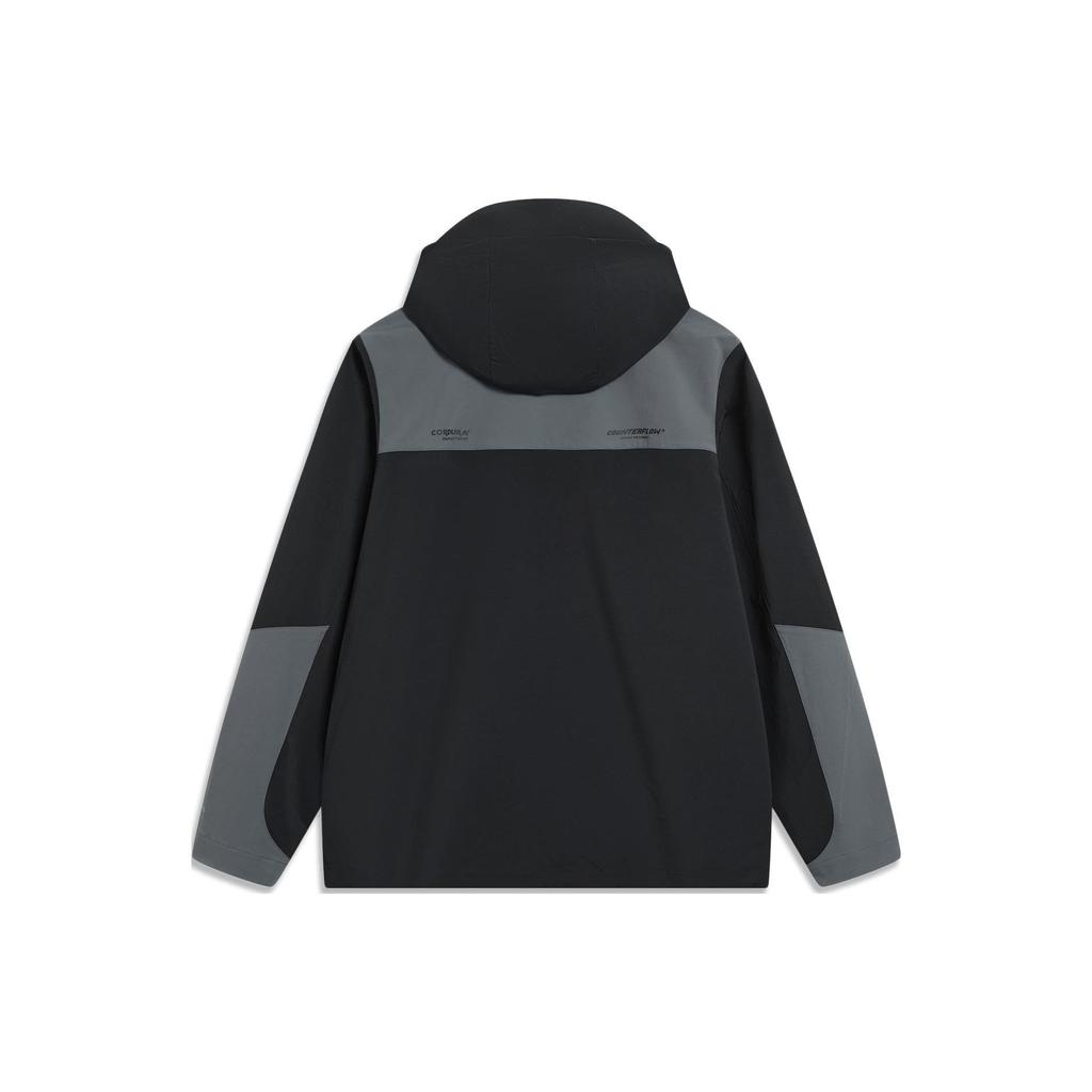 Li Ning CF Su Wan Long Jia Series Color Block Hooded Water-Resistant Three-In-One Fleece Outdoor Sports Warm Jacket Men Jacket AFDT819-1