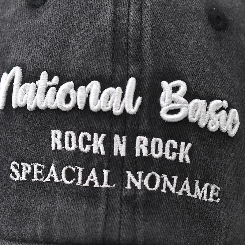 Pure Cotton Washed Old Small Letter Baseball Cap Men's and Women's Outdoor Four-season Cap