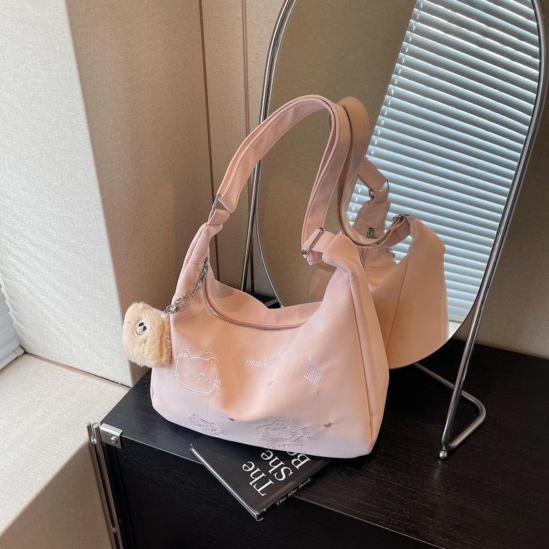 Сумка большой вместимости женская летняя новая модная нишевая на плечо кроссбоди текстурная сумка-пельмень для поездок на работу