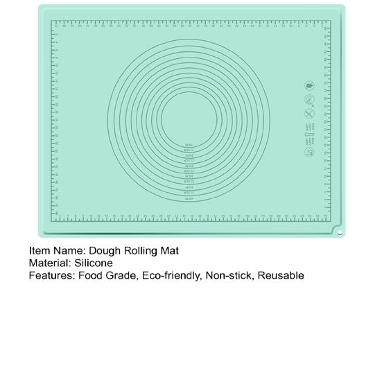 Силиконовый коврик для раскатки теста с высоким краем, большой пищевой коврик с антипригарным покрытием, кухонные принадлежности