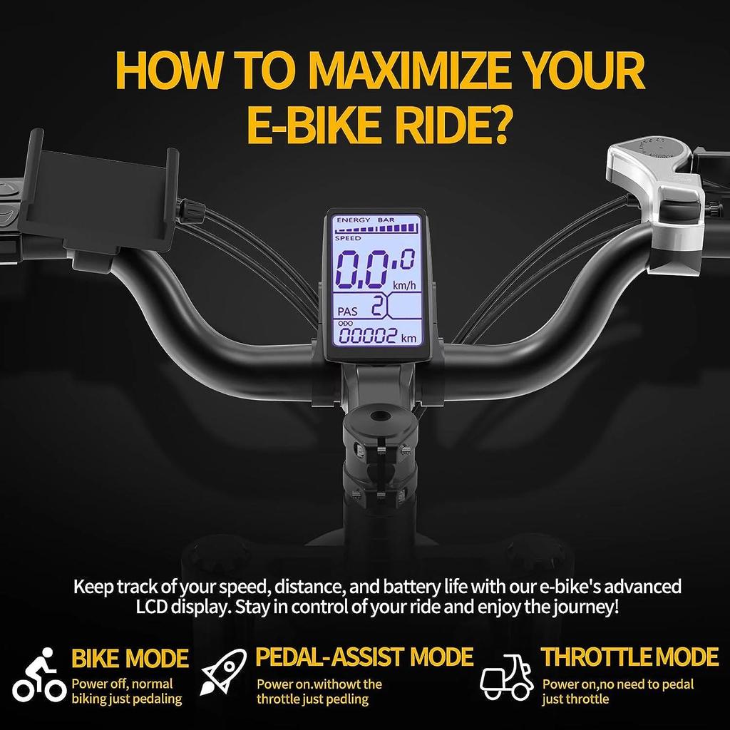 Ridstar Q20 Mini Electric Bike1000W, 48V 15AH Battery 20Inch Съемный аккумулятор Ximano 7-скоростной