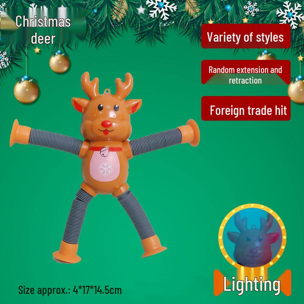 Extendable Luminous Giraffe Robot Toy - Creative Educational Cartoon for Kids