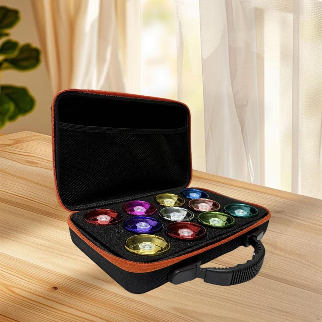 Yo Ball Organizer Case with Handle and Mesh Section for Accessories 11 Slots