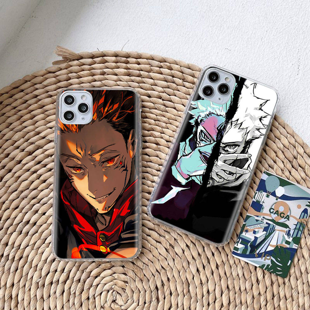 Чехол DT17Jujutsu Kaisen для Samsung A04 A14 A23 A34 A54 M23 M33 M52 M53 Realme 10 9 C30S C35 C55 VIVO Y02S Y21 Y33S Y51 X80 Pro Прозрачный чехол