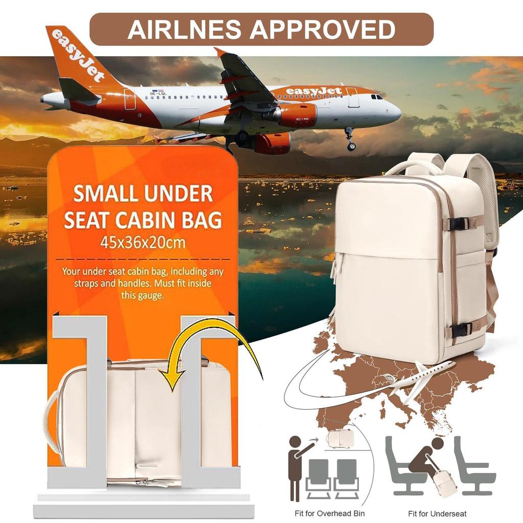 Сумка для самолета, рюкзак для ручной клади Ryanair 40x20x25 45x36x20, деловой дорожный рюкзак, водонепроницаемый рюкзак для ноутбука