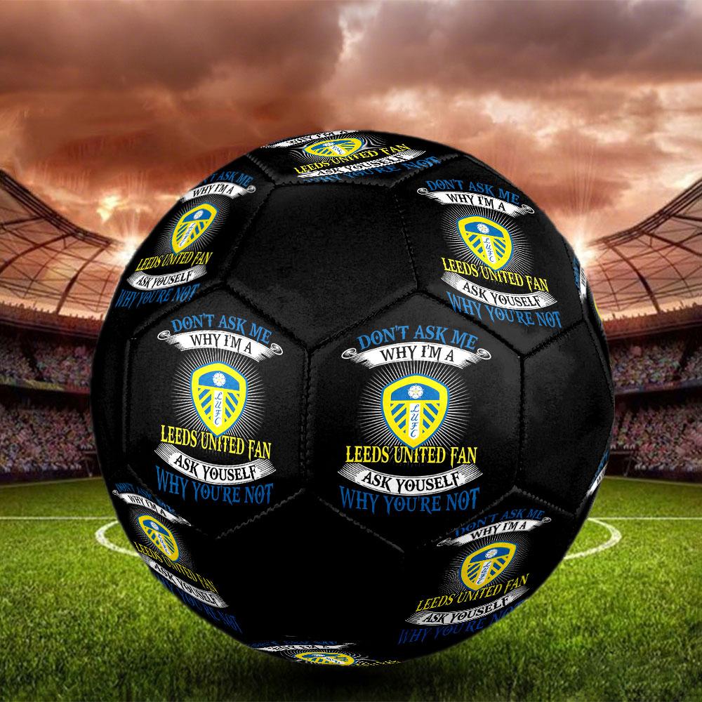 1pc Leeds United Football Club Soccer Ball Size 5 Indoor Soccer Ball Fashion Colorful Backyard Game - Great For Sports Fans Gift HE41