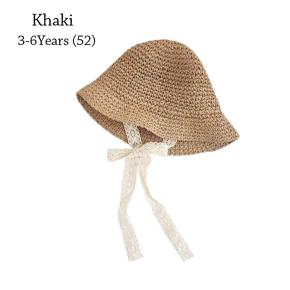 Summer Sun Protection Princess Panama Cap Straw Cap Beach Hat Lace Baby Hat