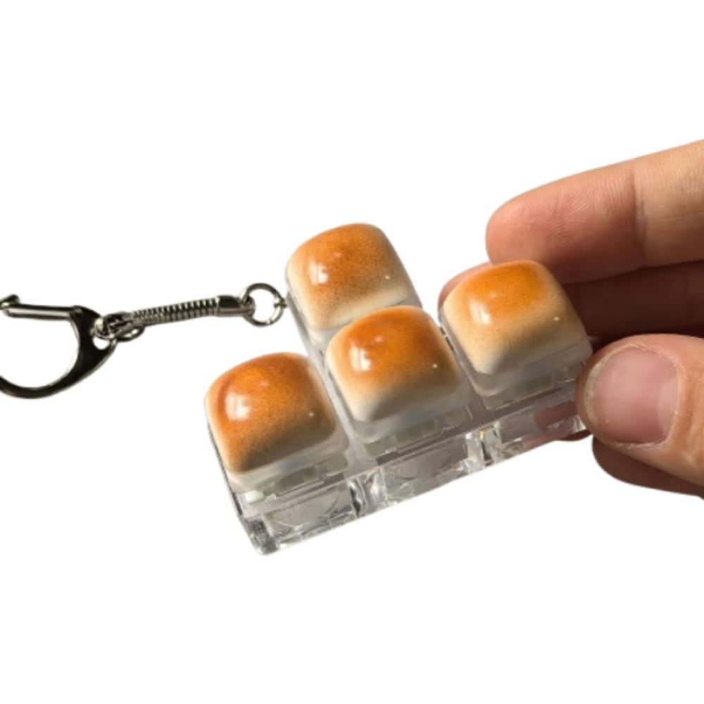 Cute Keyboard Button Keyring Creative Fidget Keycap Keychain Mini Pop Toy Pass The Time