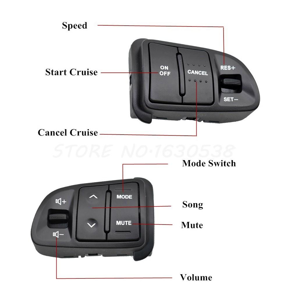 Multi Function Steering Wheel Audio Cruise Control Buttons For Kia Sportage SL Wth Backlight Button Switch & Bluetooth Panel