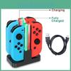 Цветная док-станция для зарядки Switch для контроллеров Joycon с четырьмя портами и стильным дизайном