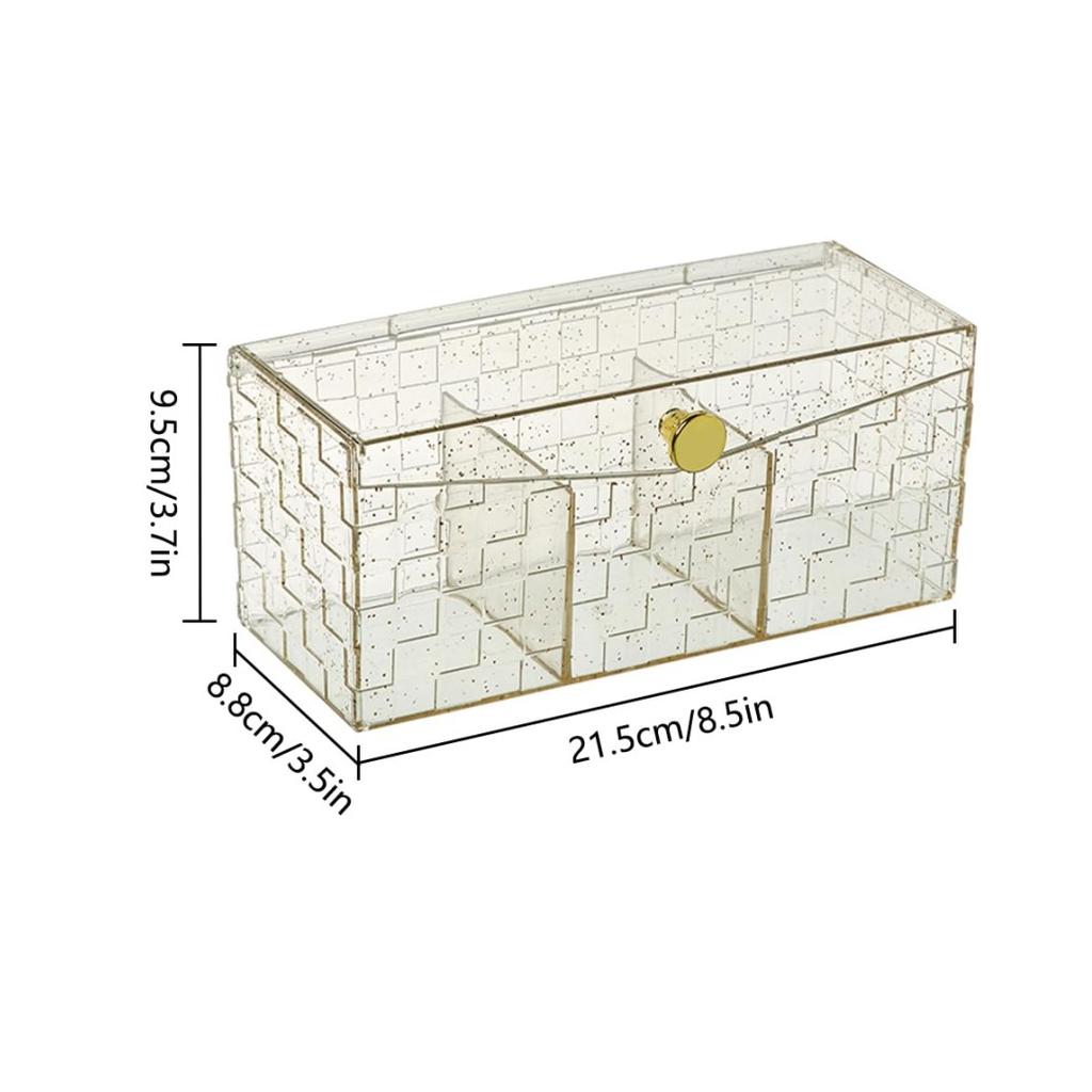 Органайзер для макияжа, настольный ящик для хранения, держатель Qtip, диспенсер для ватных шариков, ватных тампонов, круглых ватных подушечек для ванной комнаты