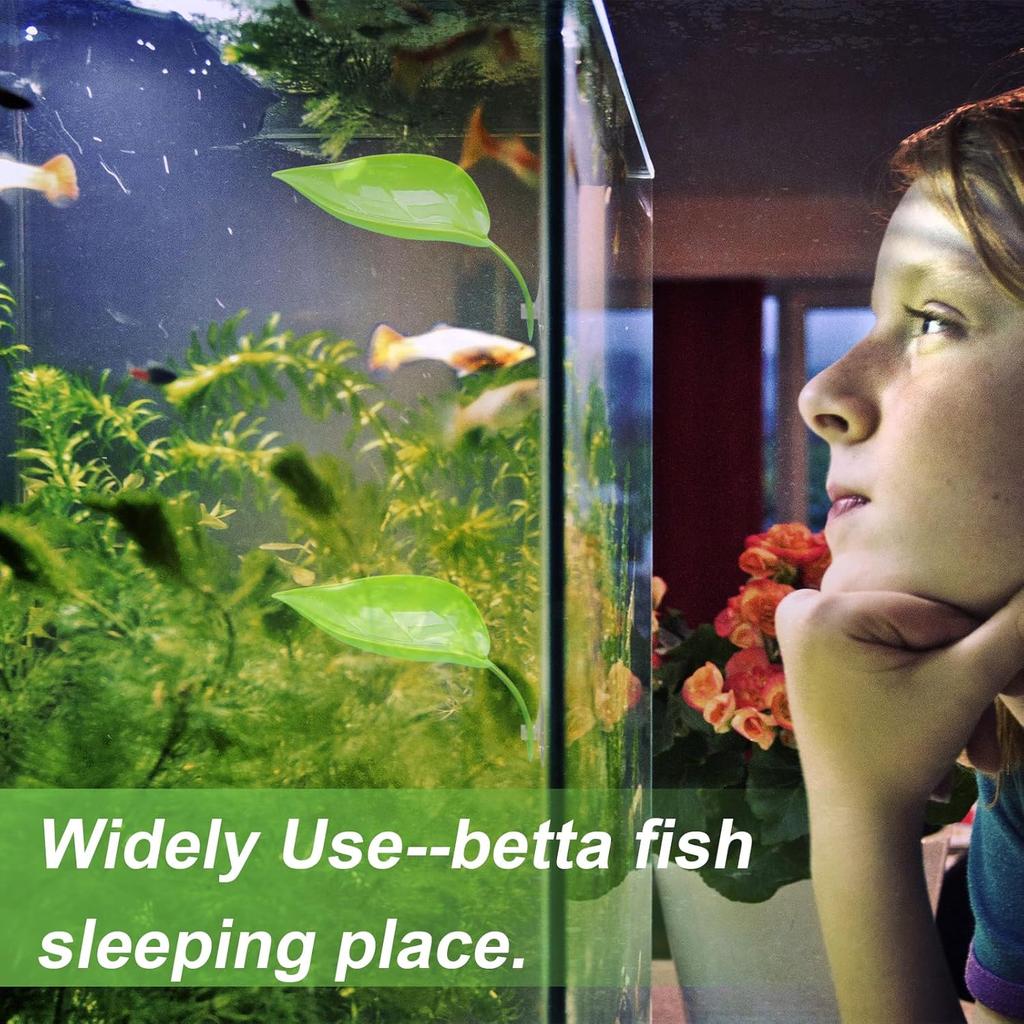 Climbing Pet Suspended Nest Lizard Hideout Simulating Plant Leaves Reptile Habitat Basking Area Resting Terrace with Suction Cup