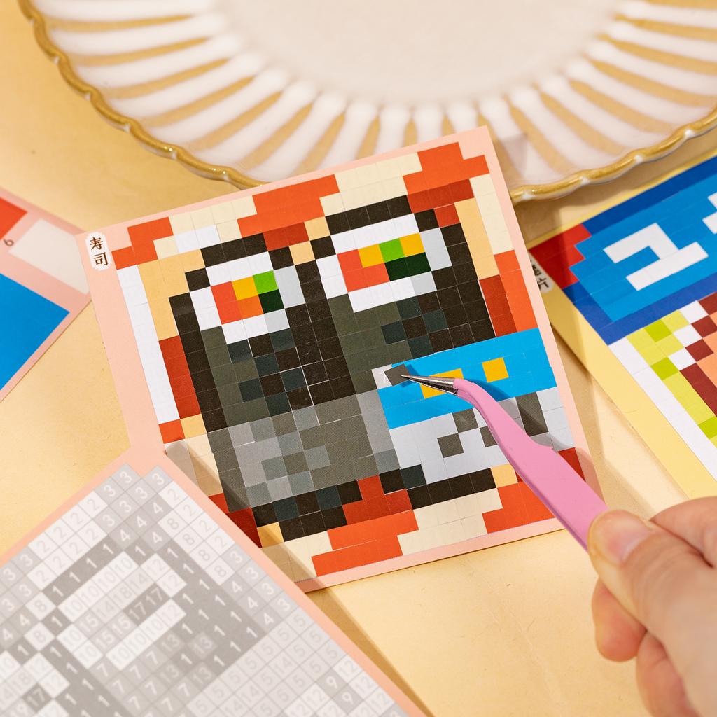 24Pcs Cute Pixel Food Milk Cake Theme Sticker Book Handmade DIY Diary Magazine Scrapbook Aesthetics Stationery Sticker Book
