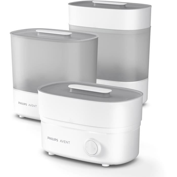 Стерилизатор - PHILIPS AVENT - Паровой 4-в-1 - Белый - Стерилизует за 6 минут - Обеспечивает 24 часа стерилизации