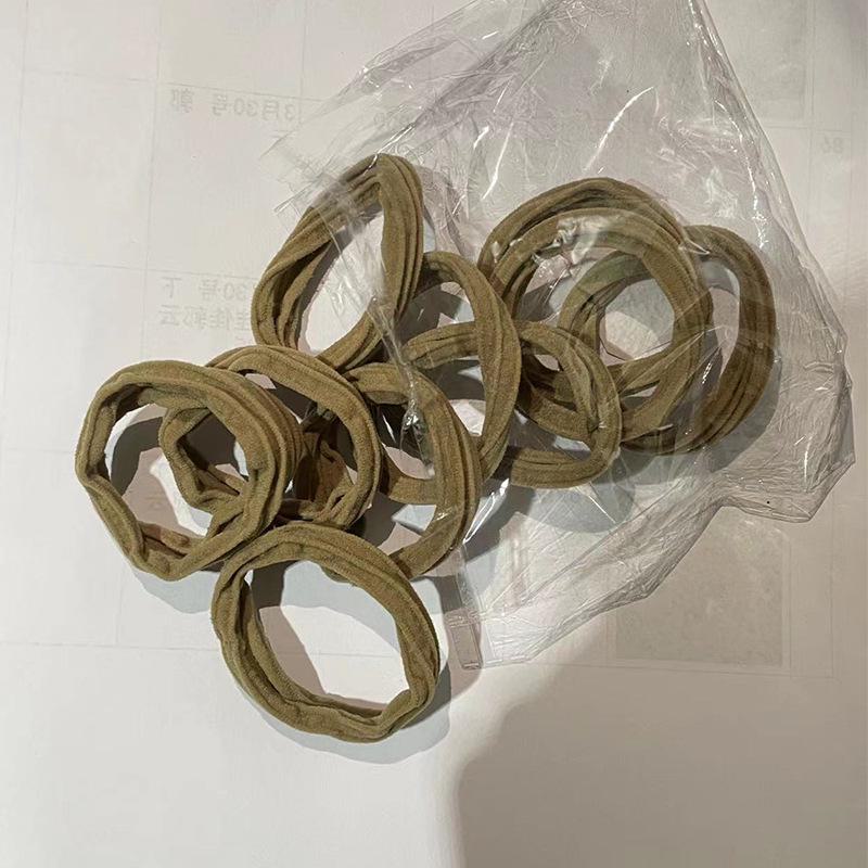 Высокая эластичная летняя резинка для волос «конский хвост» - однотонная женская прочная повязка на голову