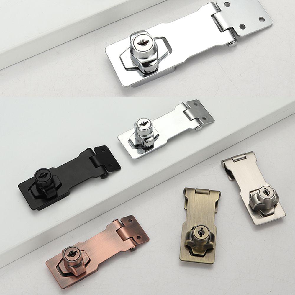Office Cupboard Punch-free Zinc Alloy Keyed Hasp Lock Drawer Door Lock Cabinet