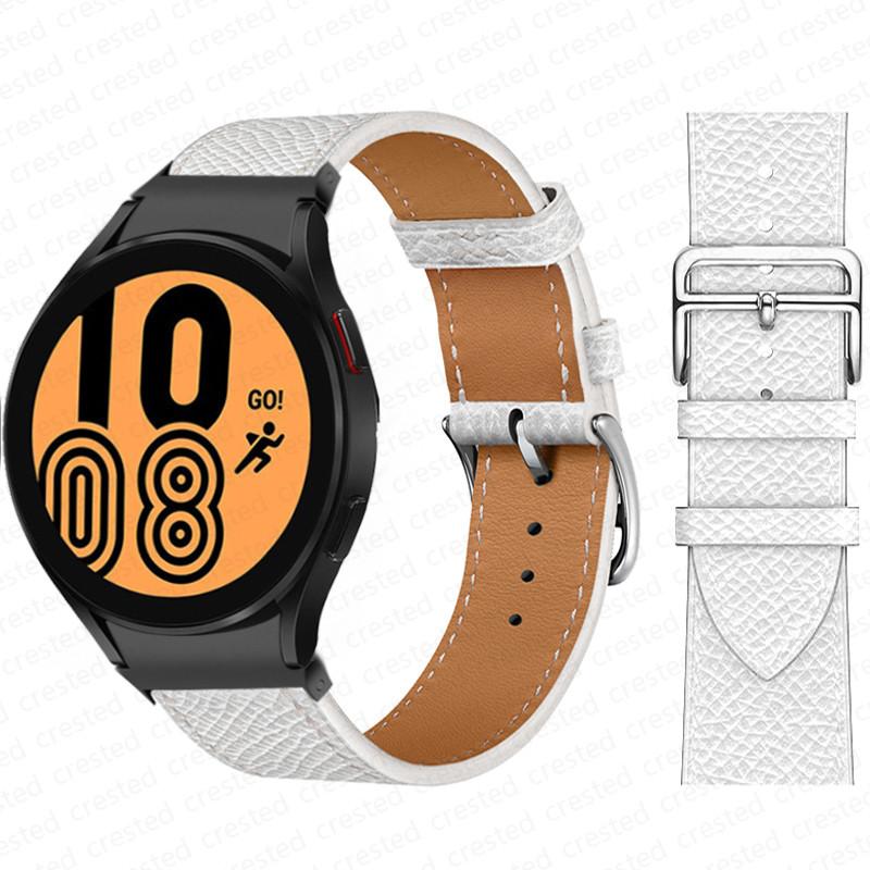 20mm Band For Samsung Galaxy Watch 6 4 classic/5 Pro 44mm 40mm 47mm 43mm 45 No Gaps Leather Bracelet Correa Galaxy Watch 6 Strap