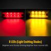 4PCS Marker Side LED Trailer Truck Position Lights Lamps 12V 24V 8LED Side Marker Light Clearance Indicator Lamp for Lorry