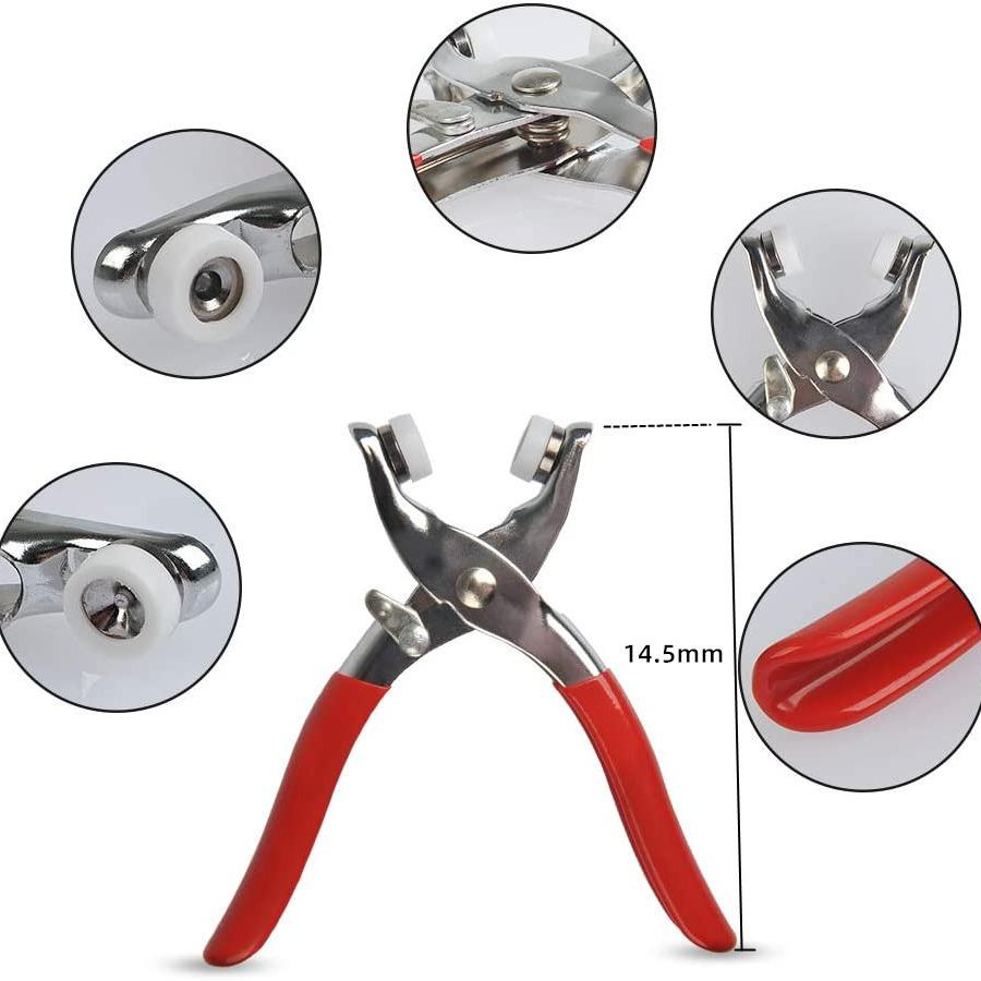 Handmade Eyelet & Snap Pliers - 5, 6, 10, 12mm Options for Flared Eyelets/Five-Prong Snaps