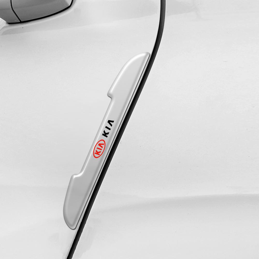 AVJ2 4Pcs Car Styling Door Side Edge Anti-collision Bumper Strip Sticker For KIA Sportage Picanto Ceed Cerato Soul Sorento Cadenza KN