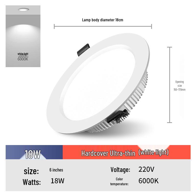 4-6 Inch Recessed Downlight, 12-Hole Ceiling Light for Living, Bedroom & Dining Rooms