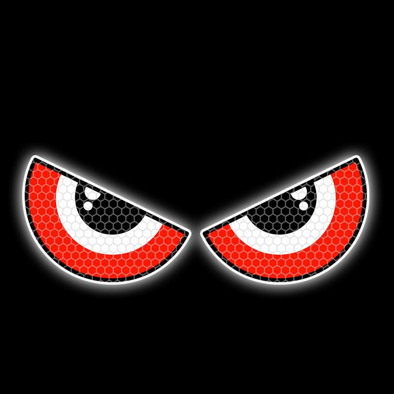 Ухмыляющиеся глаза светоотражающие наклейки для мотоциклов, предупреждающие о безопасности, декор для мотоцикла, скутера, лобового стекла, шлема, заднего кофра, наклейки, аксессуары