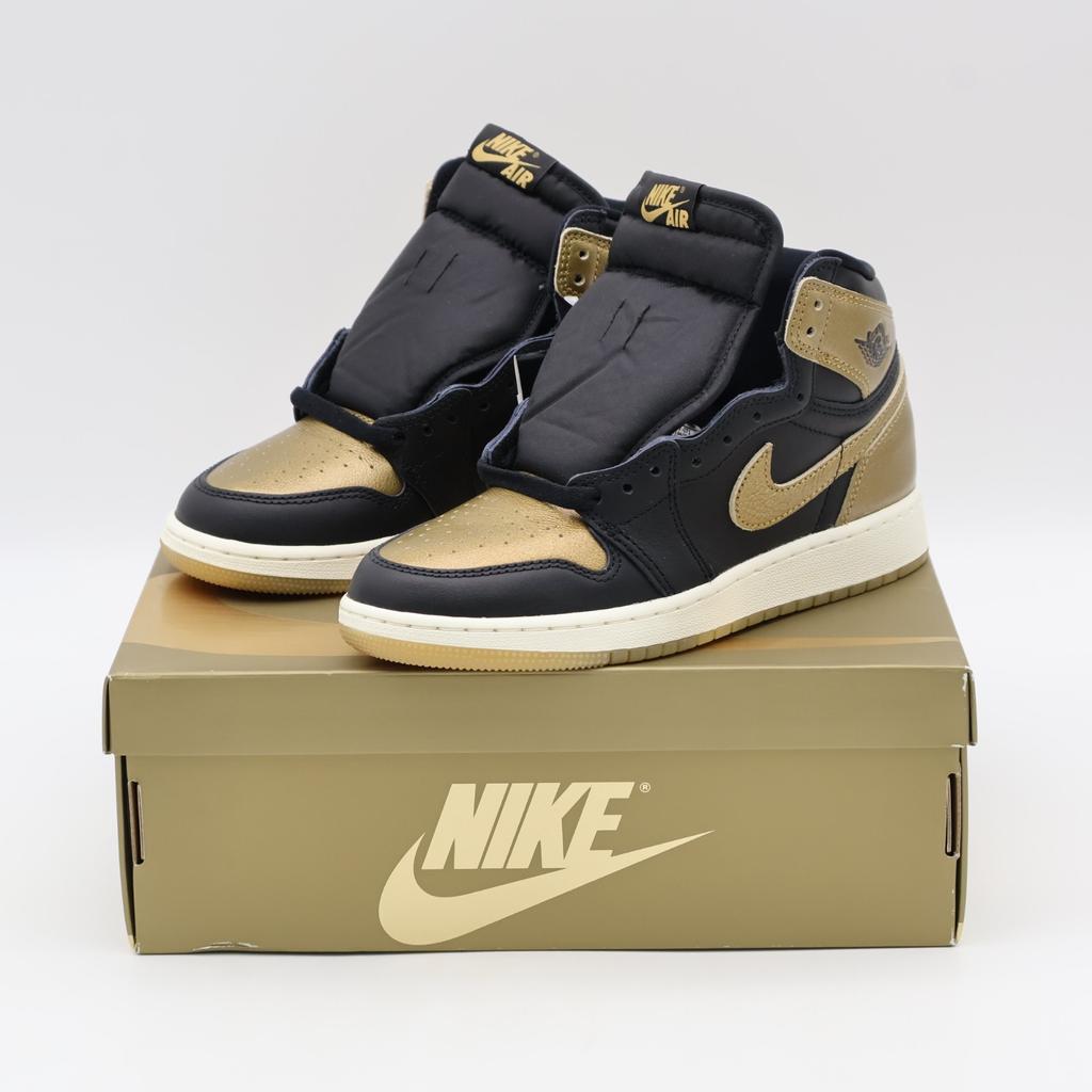 FD1437-071 Nike GS Air Jordan 1 Retro High OG Черный и Золотой