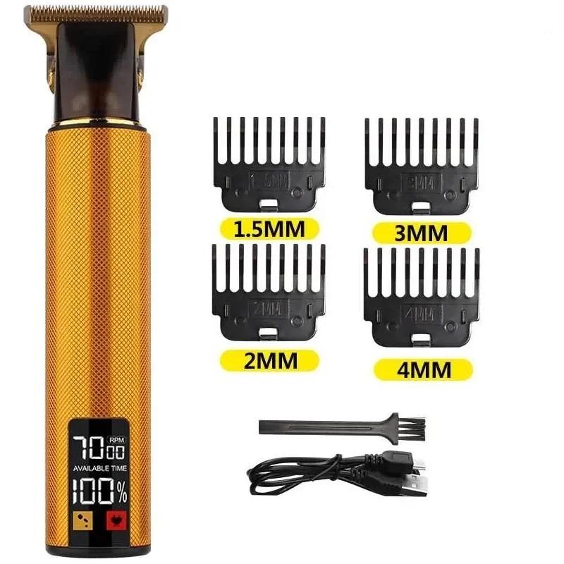 T9 Профессиональная машина для стрижки волос Беспроводной электрический триммер для волос Машинка для стрижки волос с цифровым дисплеем Мужская бритва для бороды Парикмахерская для мужчин