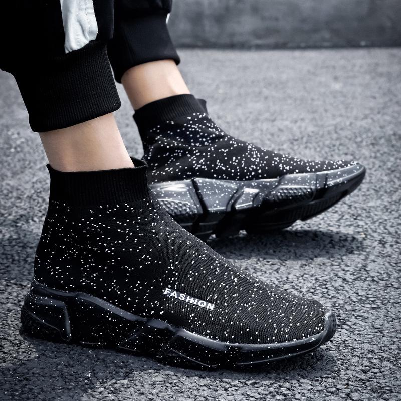 Летние черные носки, кроссовки, мужские спортивные туфли, модные унисекс, дышащие, 2024, повседневная обувь для взрослых и женщин, большой размер 46