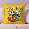 Классическая Милая Наволочка для Подушки C-Cuphead Ультра Мягкая Кожевенная Ткань Облачное Комфортное Ощущение и Скрытая Молния