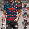 T Shirts Shirts For Men, Men's American Flag T-Shirt Patriotic Tee Short Sleeve Apperal Workout Muscle T Shirts