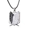 Anime Attack On Titan Necklace Wings Of Freedom Eren Scout Legion Stationary Guard Military Police Trainee Squad Pendant Jewelry